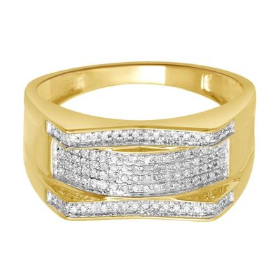 Men's 1/5 ct. tw. Diamond Ring 10K Yellow Gold, 10.8MM