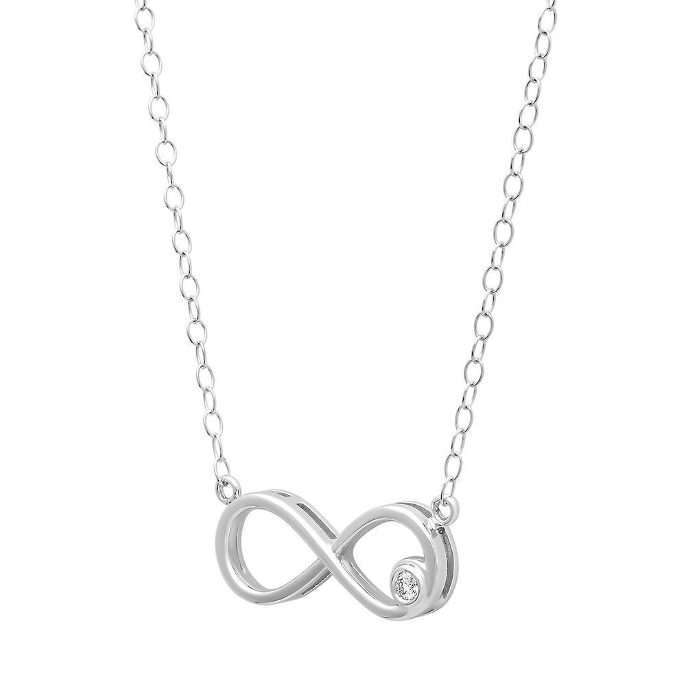 Prendi Diamond™ Infinity Necklace in 10K White Gold
