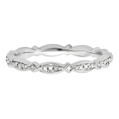 1/8 ct. tw. Diamond Stack Ring Sterling Silver