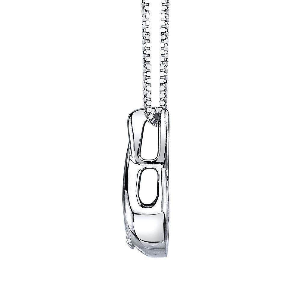 Diamond Pendant Twist in 14K White Gold