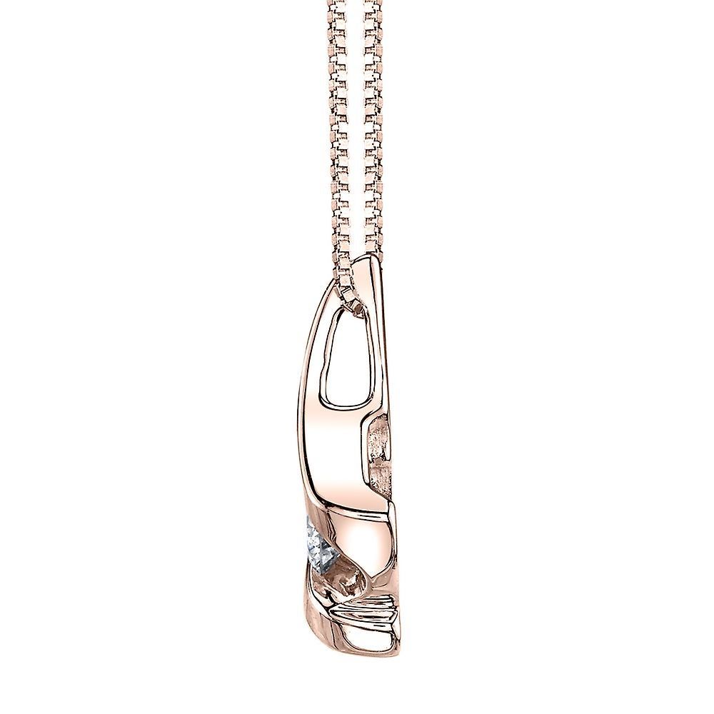 1/10 ct. tw. Diamond Pendant in 14K Rose Gold