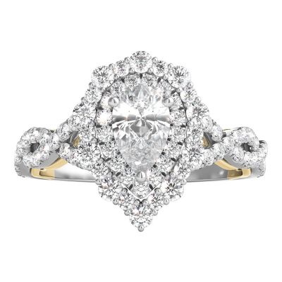 Doris Pear-Shaped Diamond Engagement Ring 14K White Gold (1 ct. tw.)