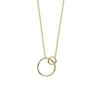 Interlocking Ring Necklace in 14K Yellow Gold