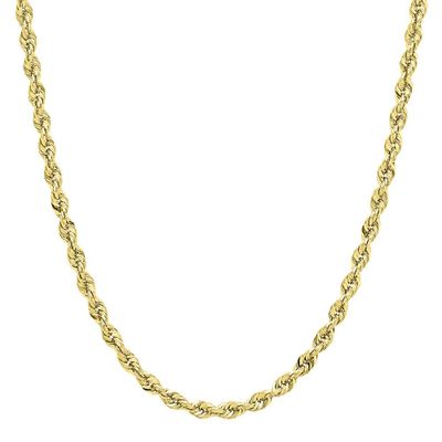 Men's Rope Chain in 14K Yellow Gold