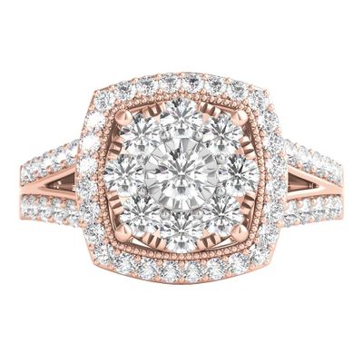 ct. tw. Diamond Engagement Ring 10K Rose Gold