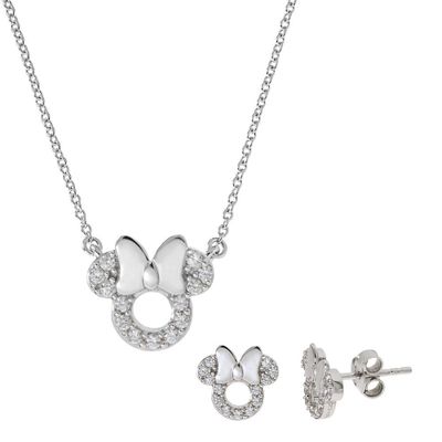 Disney Minnie Mouse Jewelry Set in Sterling Silver