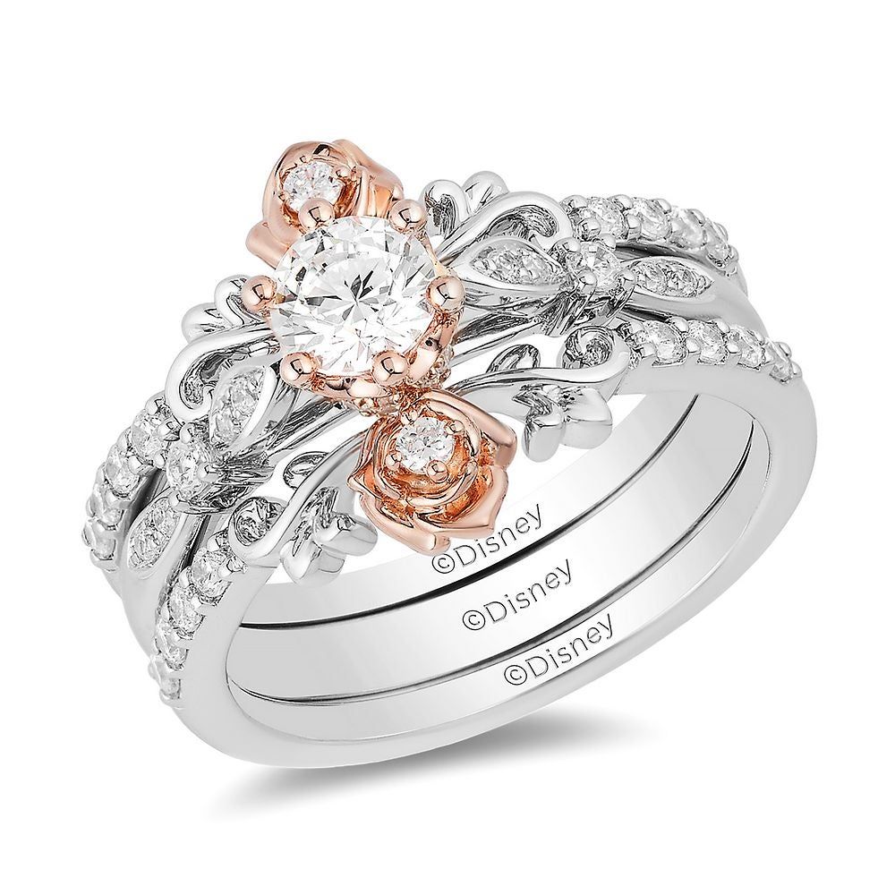 Enchanted Disney Ballroom Belle 2 CT. T.W. Diamond Frame Flower Engagement  Ring in 14K White Gold | Zales