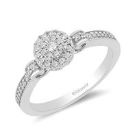 Enchanted Disney Cinderella 1/5 ct. tw. Diamond Promise Ring Sterling Silver