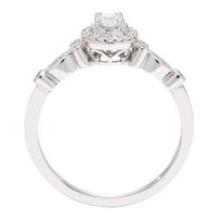 1/7 ct. tw. Diamond Halo Promise Ring 10K White Gold