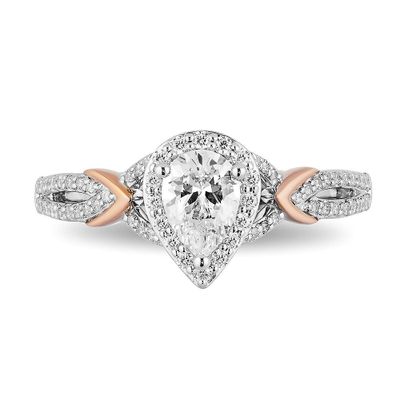 Enchanted Disney Snow White 3/4 ct. tw. Diamond Engagement Ring 14K & Rose Gold
