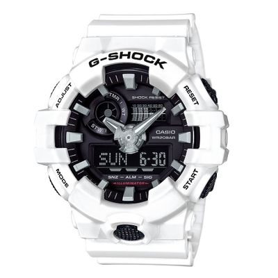 GA-700 Analog-Digital Menâs Watch in White Resin