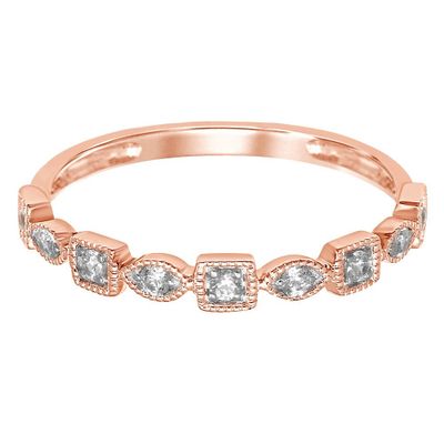 1/ ct. tw. Diamond Stack Ring 10K Rose Gold