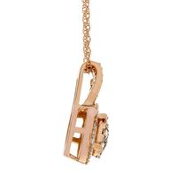 3/8 ct. tw. Champagne & White Diamond Pendant in 10K Rose Gold