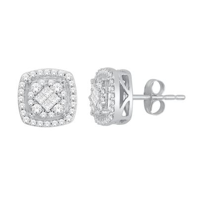 1/2 ct. tw. Diamond Earrings in 14K White Gold