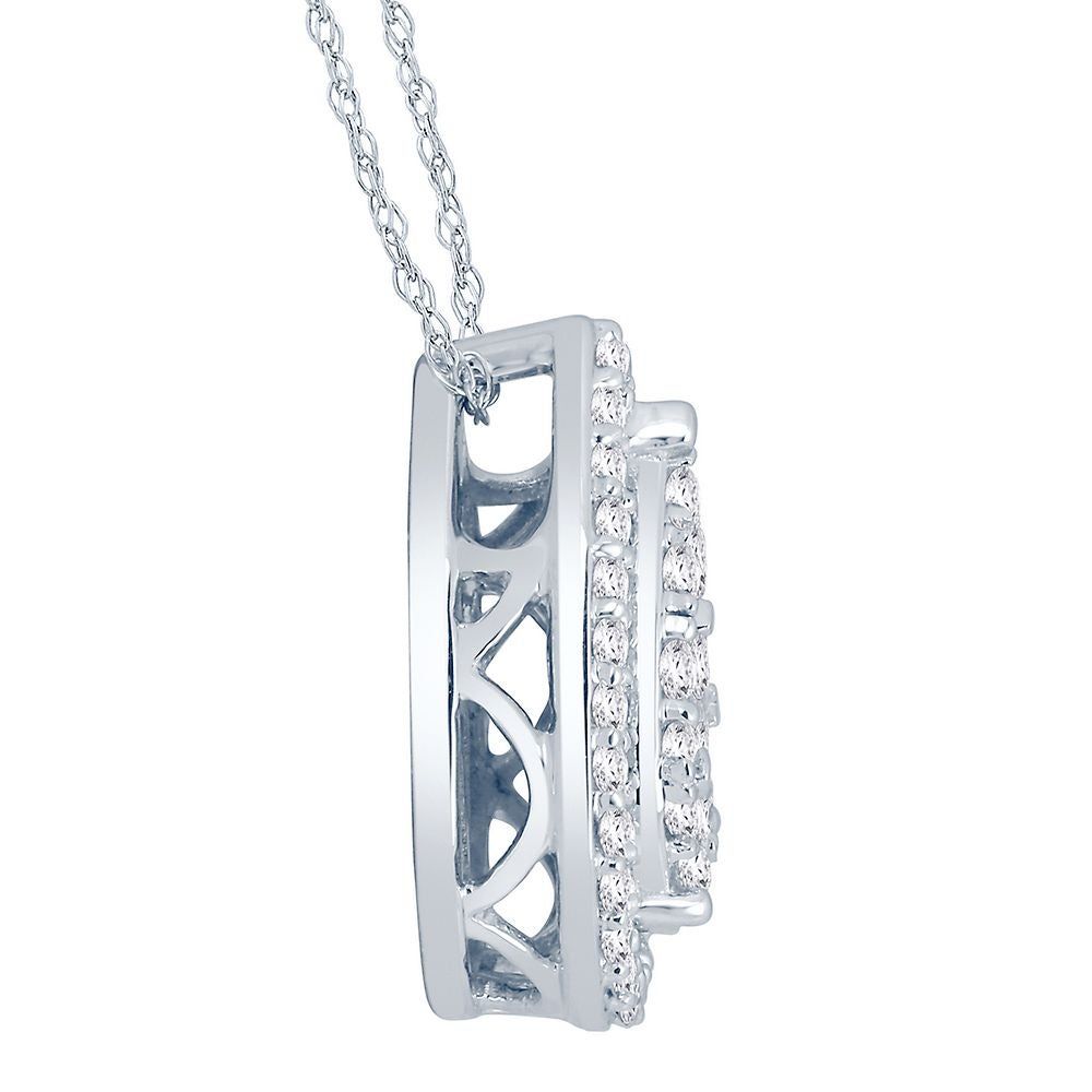 1/2 ct. tw. Diamond Pendant in 14K White Gold