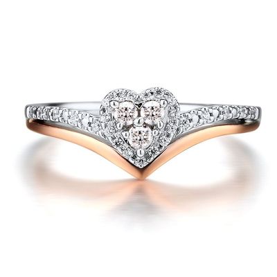 1/ ct. tw. Diamond Ring 10K White & Rose Gold