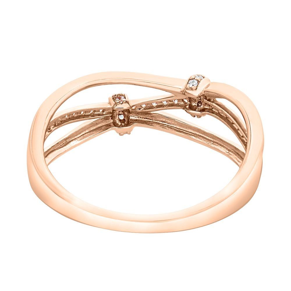 1/7 ct. tw. Diamond Knot Ring 10K Rose Gold