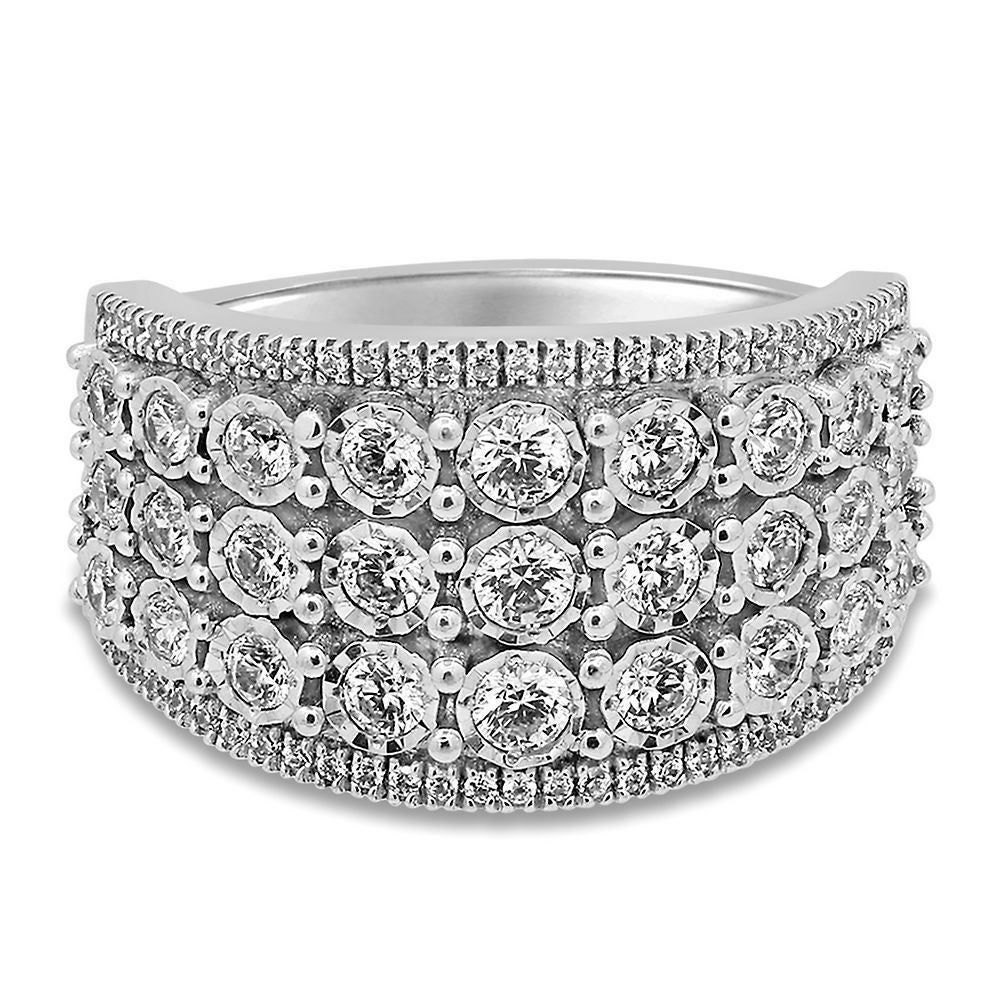 1 ct. tw. Diamond Illusion Band 10K White Gold