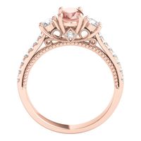 Shades of Love™ Morganite & 1/2 ct. tw. Diamond Ring 10K Rose Gold