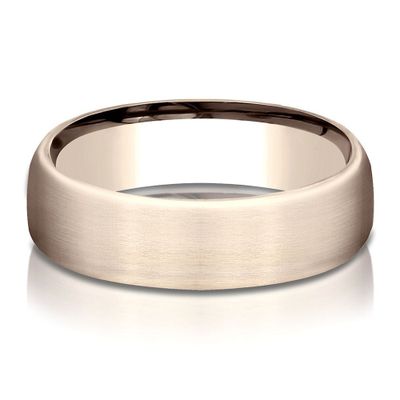 Wedding Band 14K Rose Gold, 6.5MM