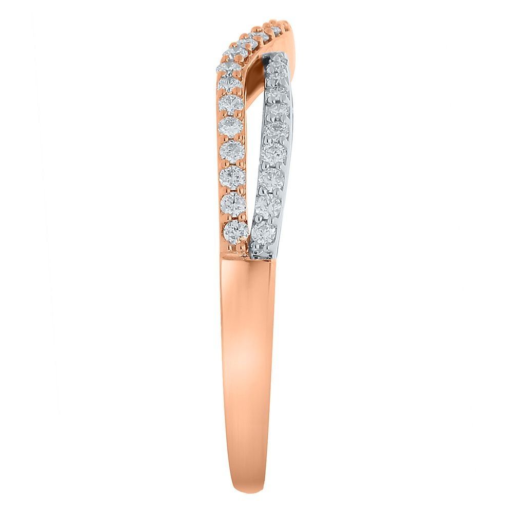 1/4 ct. tw. Diamond Contour Band 10K Rose Gold