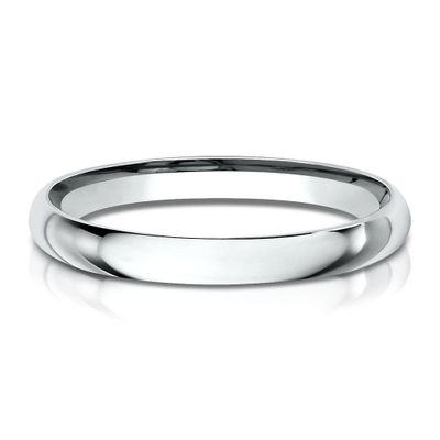 Wedding Band 14K White Gold, 2MM