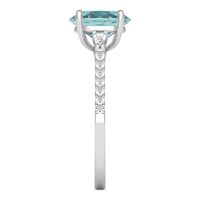 Shades of Love™ Aquamarine & 1/5 ct. tw. Diamond Ring 14K White Gold