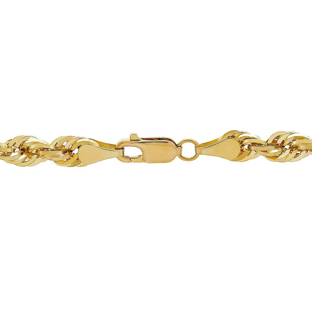 Men's Dual Glitter Rope Chain in 14K Yellow Gold, 24"