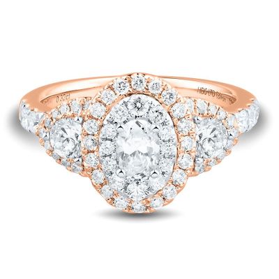 Helzberg Limited Edition® 1 1/2 ct. tw. Diamond Engagement Ring 14K Rose & White Gold