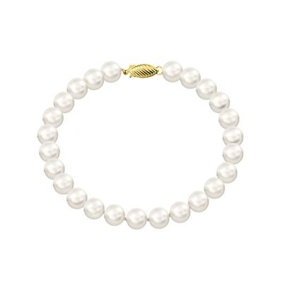 Freshwater Cultured Pearl Strand Bracelet in 14K Yellow Gold