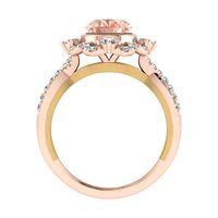 TRULY™ Zac Posen Morganite & 1/2 ct. tw. Diamond Engagement Ring 14K Rose Gold