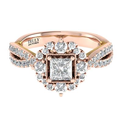 TRULY™ Zac Posen 1/2 ct. tw. Diamond Engagement Ring 14K Rose & Yellow Gold