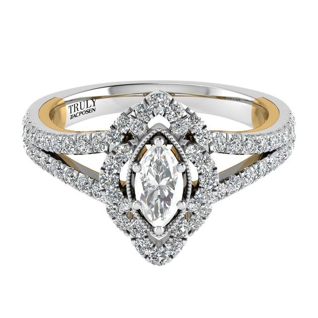 Truly Zac Posen Vintage Three-Stone Diamond Engagement Ring | The Plunge
