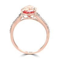 Morganite Diamond Ring 14K Rose Gold