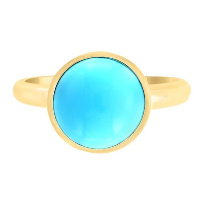 Turquoise Ring 14K Yellow Gold