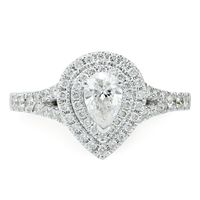 1 ct. tw. Diamond Pear Engagement Ring 14K White Gold