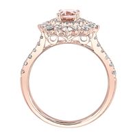 Morganite & / ct. tw. Diamond Ring 14K Rose Gold