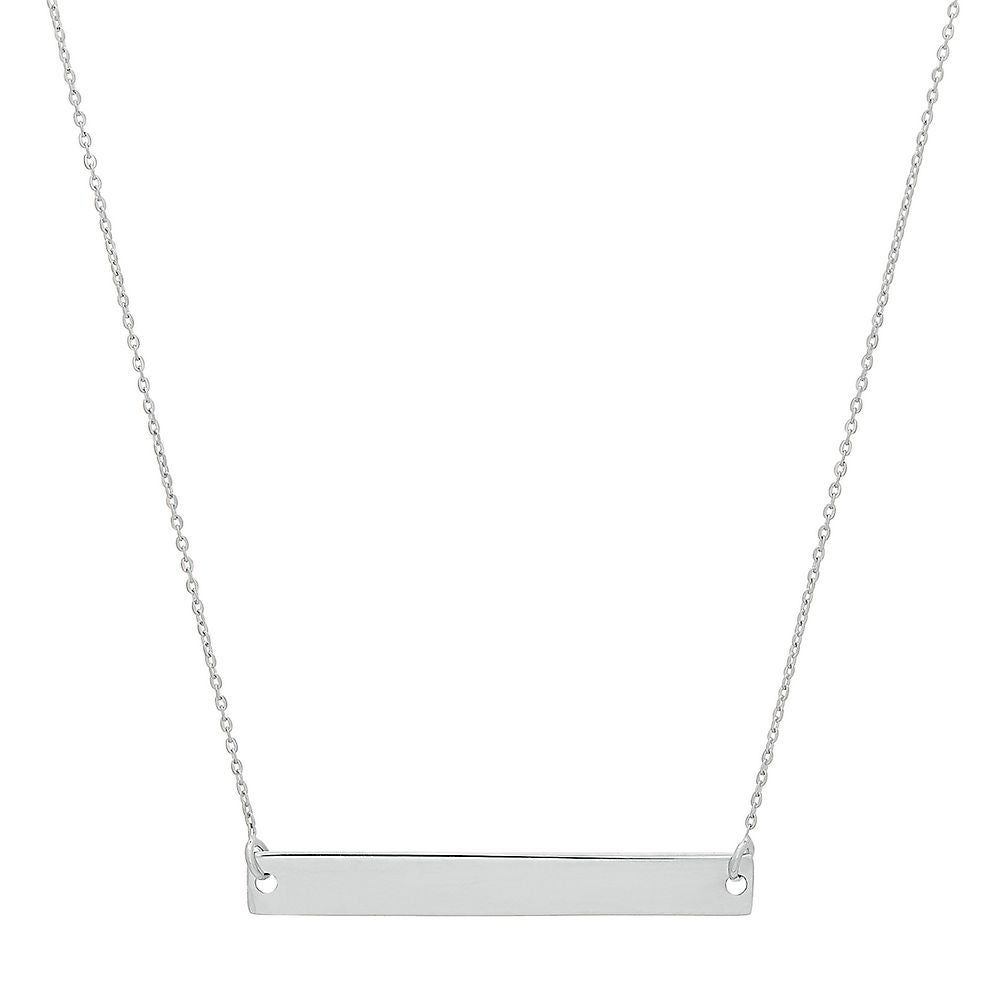 Bar Necklace in 14K White Gold