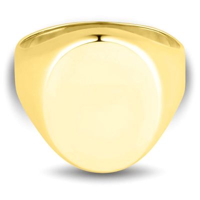 Oval Signet Ring 14K Yellow Gold