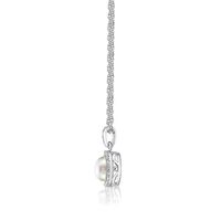 Freshwater Cultured Pearl & 1/10 ct. tw. Diamond Pendant in Sterling Silver