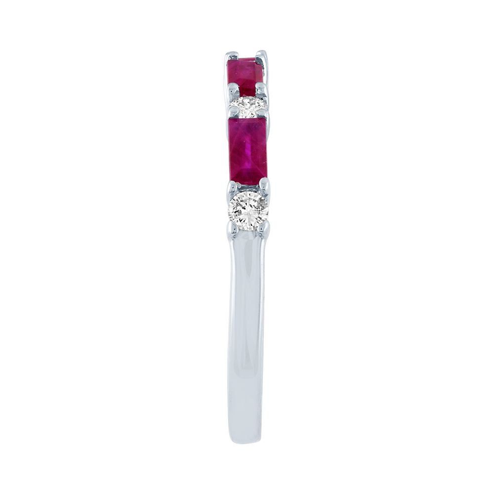 Ruby & 1/5 ct. tw. Diamond Ring 10K White Gold