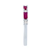 Ruby & 1/5 ct. tw. Diamond Ring 10K White Gold