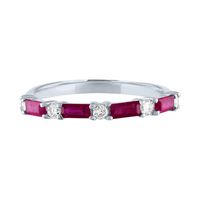 Ruby & 1/5 ct. tw. Diamond Ring 10K White Gold