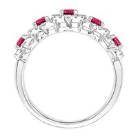 Ruby & 1/3 ct. tw. Diamond Ring 14K White Gold