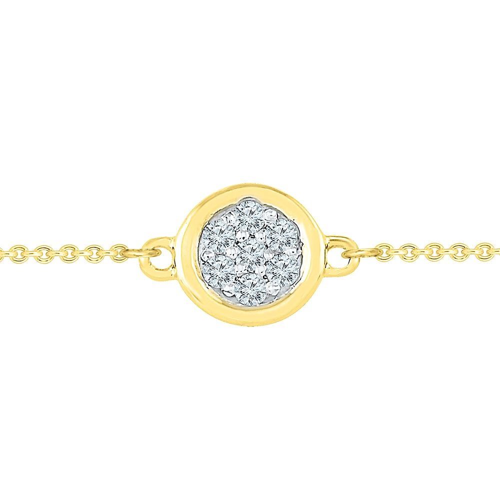 Diamond Chain Bracelet in 10K Yellow Gold