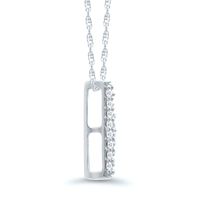 1/7 ct. tw. Diamond K Initial Pendant in 10K White Gold