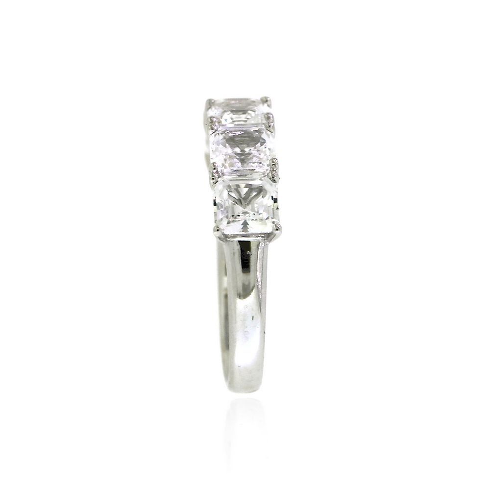 Lab-Created White Sapphire Band Sterling Silver