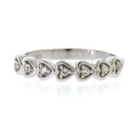 Lab-Created White Sapphire Heart Ring Sterling Silver