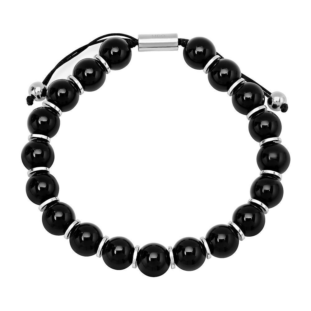 Men's Black Onyx Bracelet in Sterling Silver