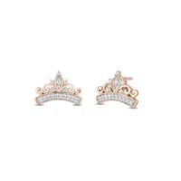 Diamond Tiara Earrings in 10K Rose Gold (1/10 ct. tw.)